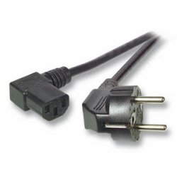 EFB Netzkabel Schutzkontakt 90°-C13 90°,sw,2.0m,3x0.75mm