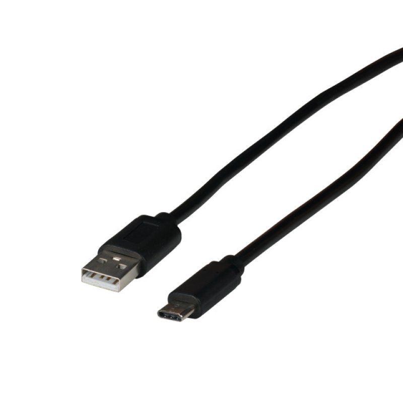 EFB Elektronik EBUSBC-USB20AK.1 USB cable USB 2.0 1 m USB C USB A 0.48 Gbit/s 15 W Black