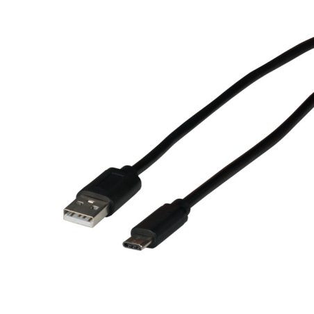 EFB Elektronik EBUSBC-USB20AK.1 câble USB USB 2.0 1 m USB C USB A 0,48 Gbit/s 15 W Noir