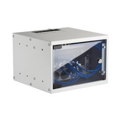 10" Wandgehäuse 4HE Tiefe 300mm 1-teilig RAL7035