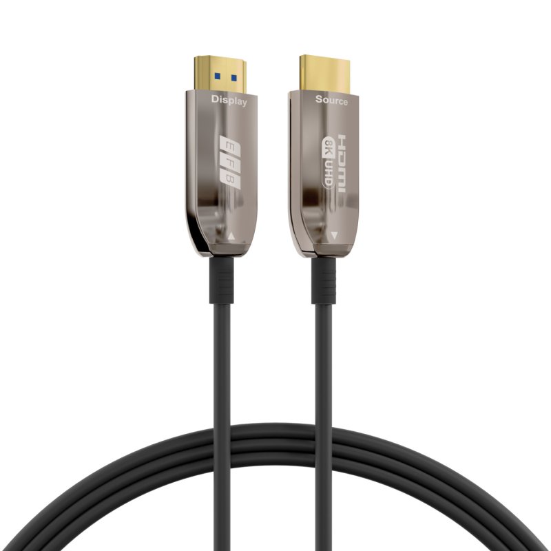 EFB Elektronik HDMI-21-00008 câble HDMI 30 m HDMI Type A (Standard) Noir, Acier inoxydable