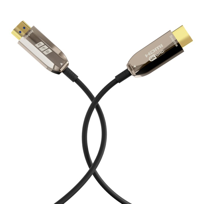 EFB Elektronik HDMI-21-00008 HDMI cable 30 m HDMI Type A (Standard) Black, Stainless steel