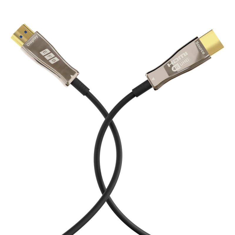 EFB Elektronik HDMI-20-00009 HDMI cable 30 m HDMI Type A (Standard) Black, Stainless steel