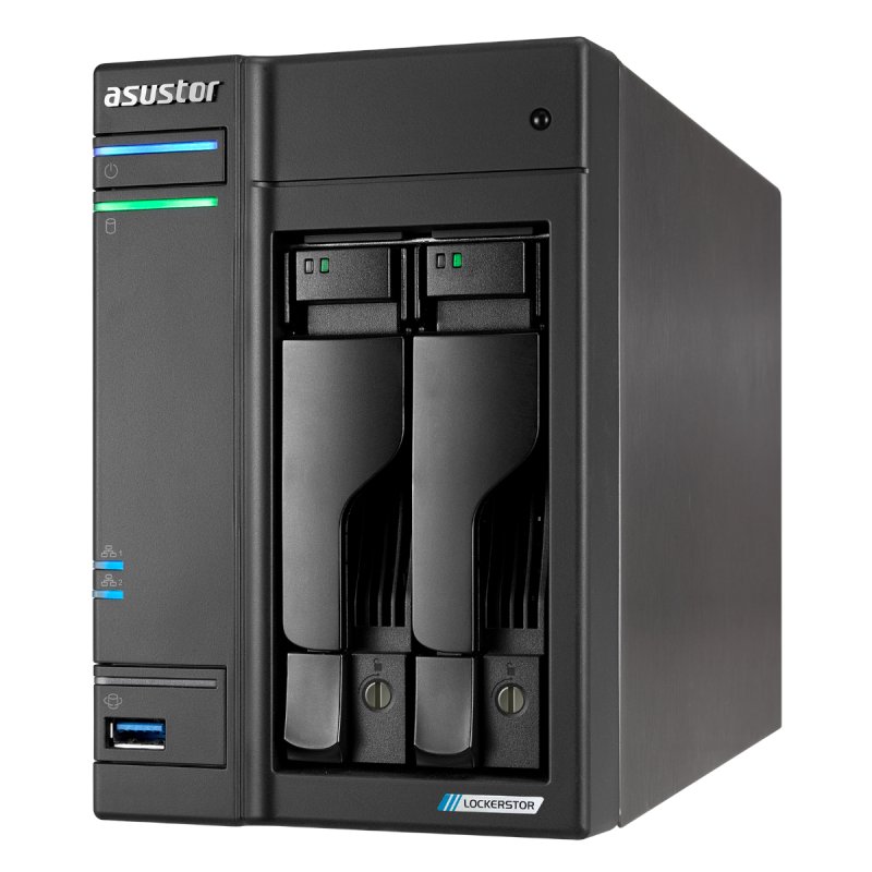 Serveur NAS Asustor Lockerstor 2 Gen2 AS-6702T v2 - 2 baies (Noir)