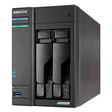 Serveur NAS Asustor Lockerstor 2 Gen2 AS-6702T v2 - 2 baies (Noir)