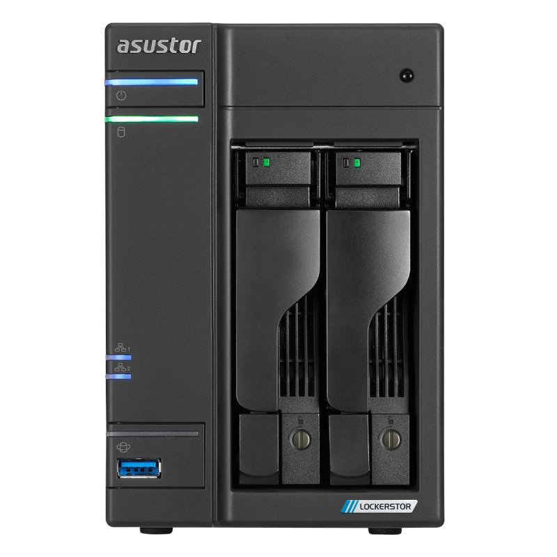 Serveur NAS Asustor Lockerstor 2 Gen2 AS-6702T v2 - 2 baies (Noir)