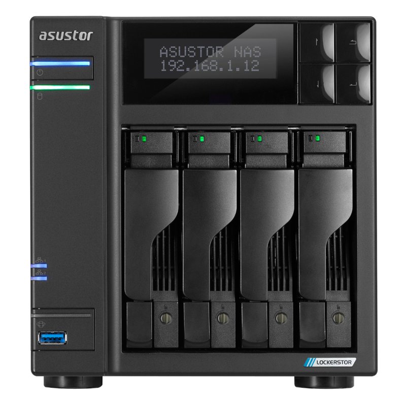 Serveur NAS Asustor Lockerstor 4 Gen2 AS-6704T v2 - 4 baies (Noir)