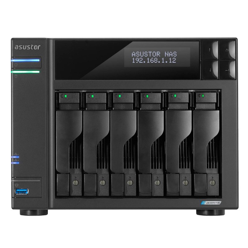 Serveur NAS Asustor Lockerstor 6 Gen2 AS-6706T v2 - 6 baies (Noir)