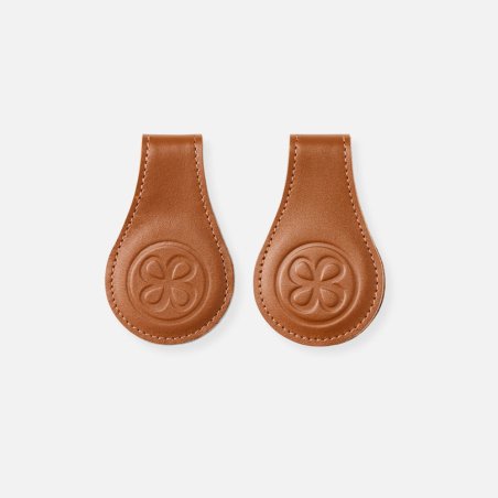 Cloby - Magnetic Leather Clips, Brown