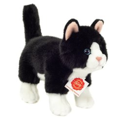 Teddy Hermann - Standing Cat black-white 20 cm (918202)