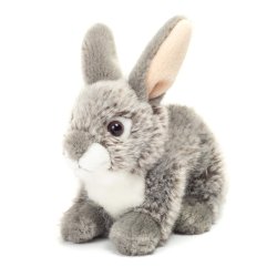 Teddy Hermann - Sitting Rabbit grey 18 cm (TH937012)