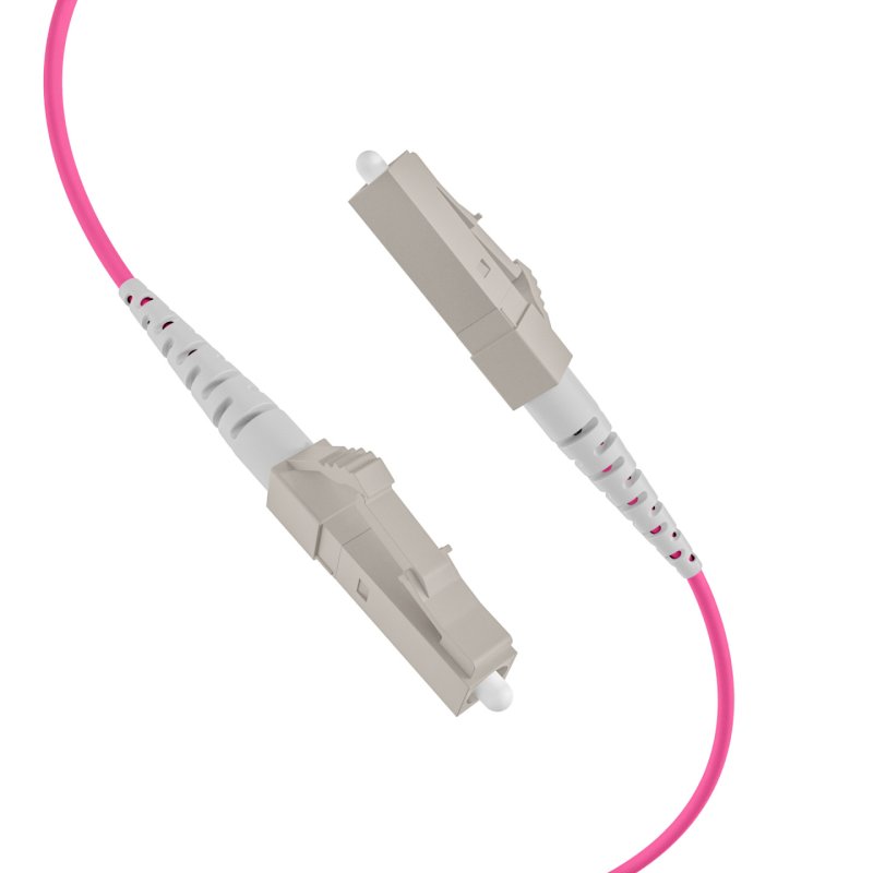 EFB Elektronik O8303S80OM4 câble InfiniBand et à fibres optiques 80 m 4x LC U-DQ(ZN) BH Beige, Noir, Magenta