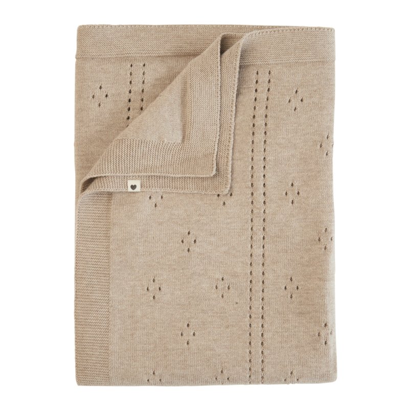 BIBS - Knitted Blanket Pointelle - Vanilla - 70x100cm