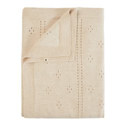 BIBS - Knitted Blanket Pointelle - Ivory - 70x100cm