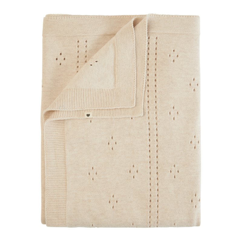 BIBS - Knitted Blanket Pointelle - Ivory - 70x100cm