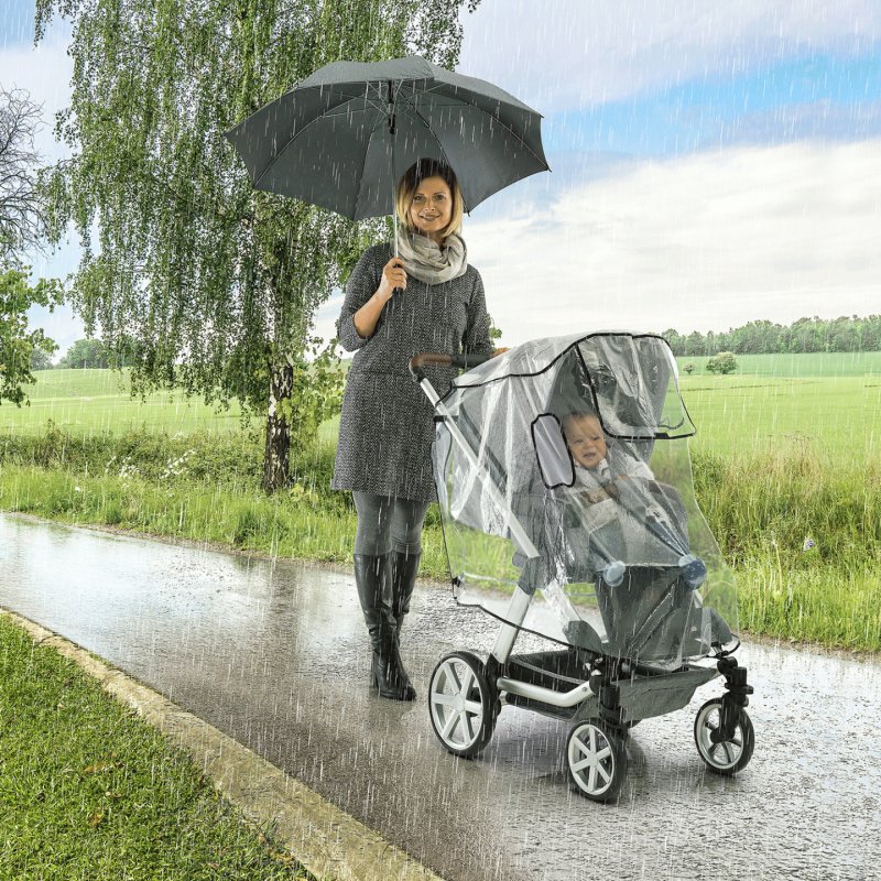 reer 70533 couvre-jambe de poussette pour bébé Raincover Polyester, Poly-acétate de vinyle (PEVA) Transparent