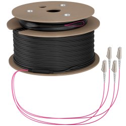 EFB Elektronik O8303S90OM4 câble InfiniBand et à fibres optiques 90 m 4x LC U-DQ(ZN) BH Beige, Noir, Magenta