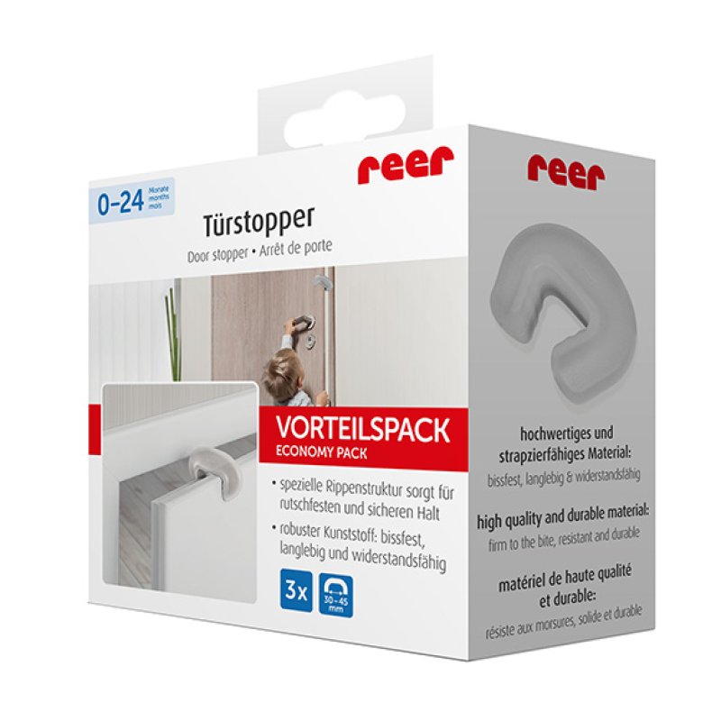 Reer - Economy Pack Door Stopper - Transparent - 30-45 mm
