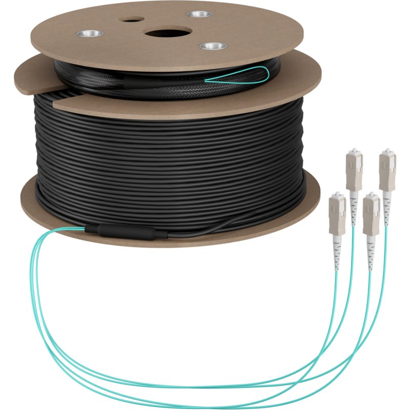 EFB Elektronik O8301S140OM3 câble InfiniBand et à fibres optiques 140 m 4x SC U-DQ(ZN) BH Couleur aqua, Beige, Noir
