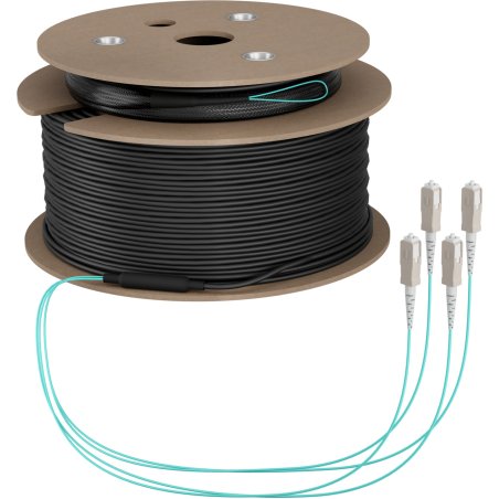 EFB Elektronik O8301S150OM3 InfiniBand/fibre optic cable 150 m 4x SC U-DQ(ZN) BH Aqua colour, Beige, Black