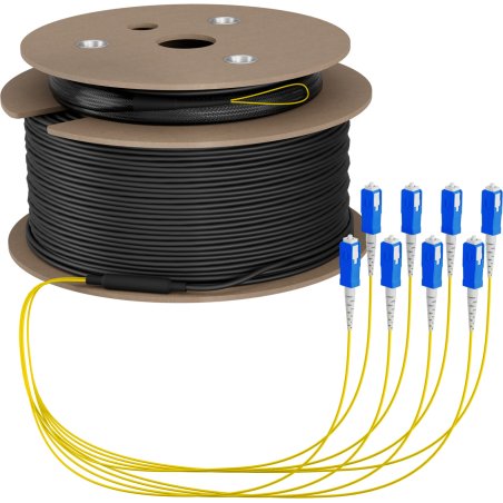EFB Elektronik O8321S180OS2 câble InfiniBand et à fibres optiques 180 m 8x SC U-DQ(ZN) BH Noir, Bleu, Jaune