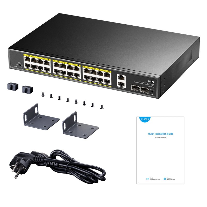 Cudy GS1026PS2 commutateur réseau Non-géré Gigabit Ethernet (10/100/1000) Connexion Ethernet, supportant