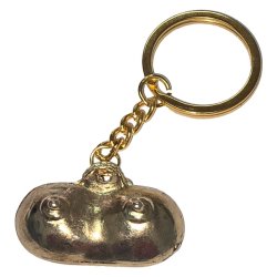 DIABLO PICANTE - GOLD METAL KEYCHAIN WITH BREASTS