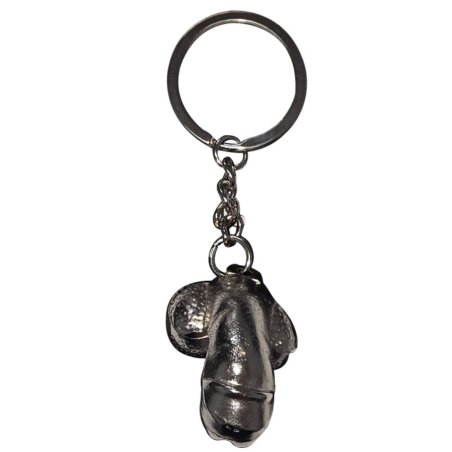 DIABLO PICANTE -SILVER METAL KEYCHAIN SHRINKED PENIS