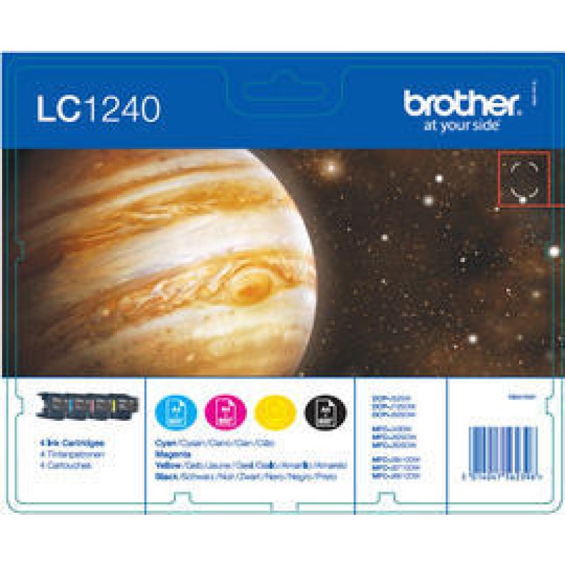 Brother LC1240VALBPRF ink cartridge 4 pc(s) Original Standard Yield Black, Cyan, Magenta, Yellow