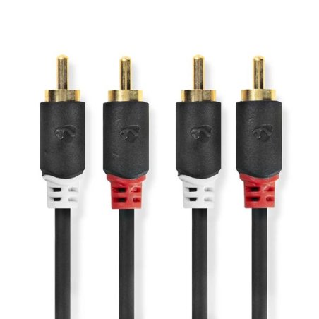 Nedis CABW24200AT30 audio cable 3 m 2 x RCA Anthracite
