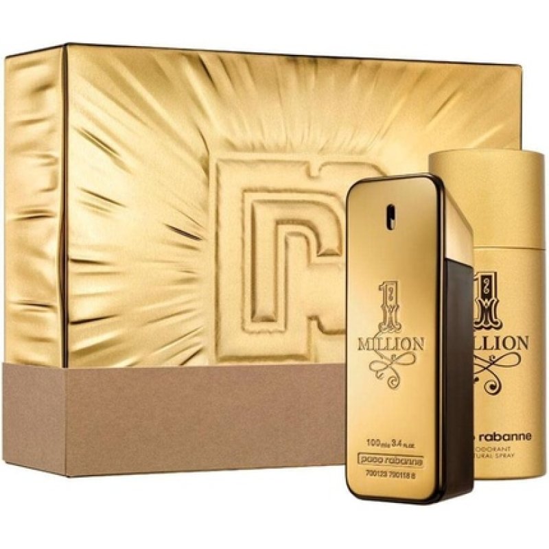 Paco Rabanne 1 Million Gift Set 250ml EDT Spray 100ml/Deo Spray 150ml