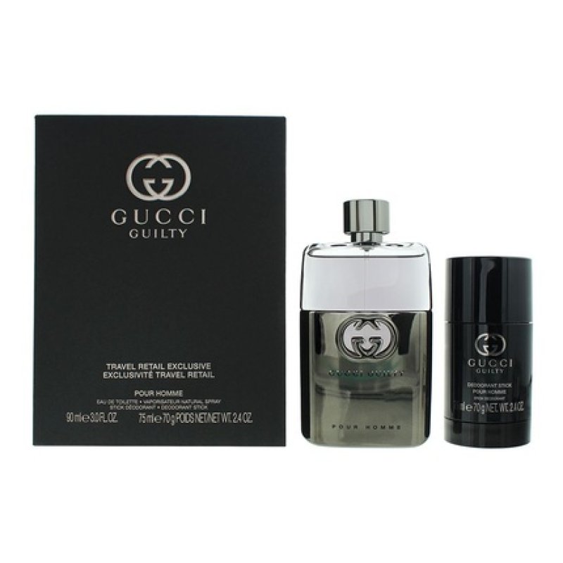 Gucci Guilty Pour Homme 2 Pcs Gift Set Eau De Toilette 90ml And Deodorant Stick 75ml