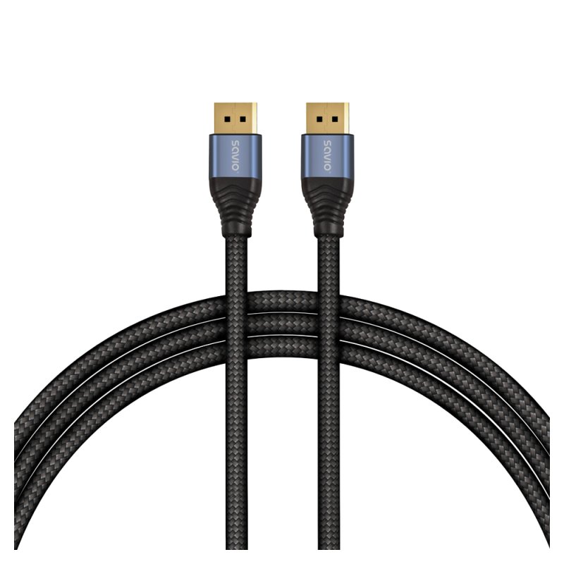 Savio CL-210 câble DisplayPort 2 m Noir