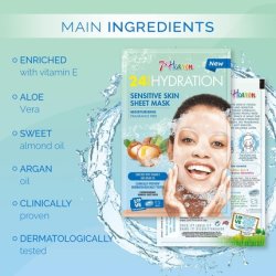 7th Heaven 24h Hydration Sheet Mask 16g Enriched with Vitamin E
