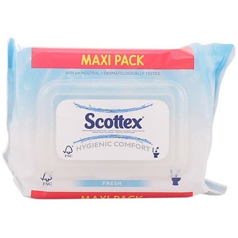 Scottex Original Wet Toilet Paper, 74 Units
