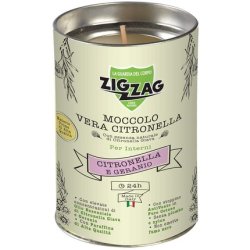 Zig Zag 790 Candle, Geranium And Citronella, Moccolo For Interior, 24 Hours