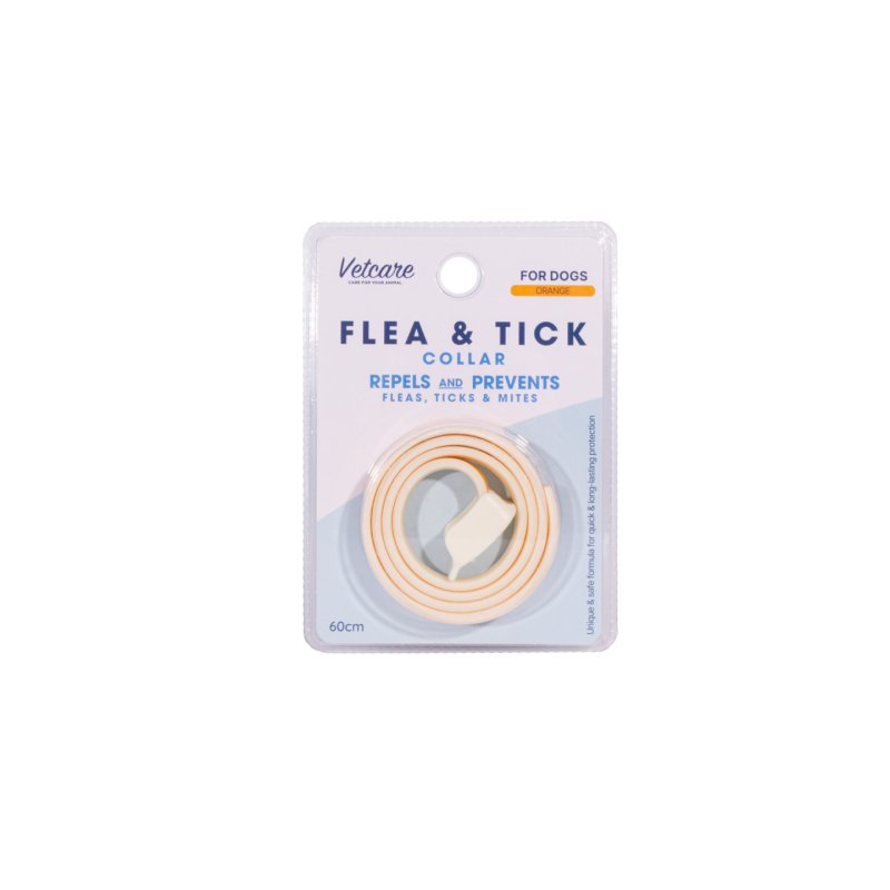 vetcare - Flea & Tick Collar For Dog - Orange - 60cm