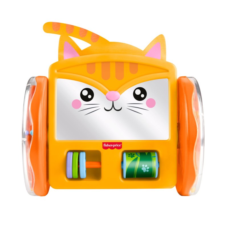 Fisher-Price FP Pets Crawl-After Kitty Mirror, Baby Tummy Time & Crawling Activity Toy
