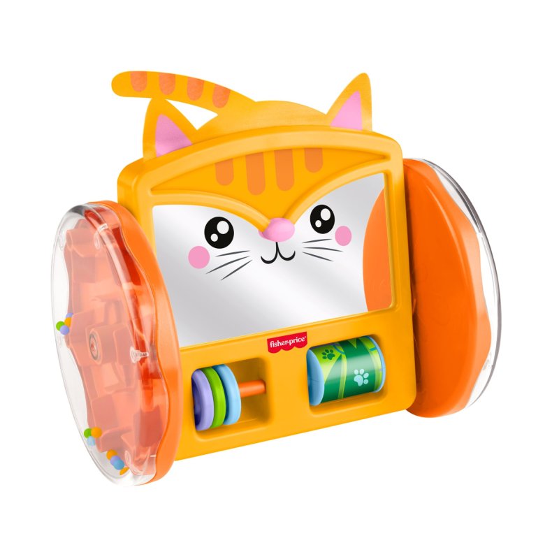 Fisher-Price FP Pets Crawl-After Kitty Mirror, Baby Tummy Time & Crawling Activity Toy