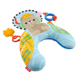 Fisher-Price Sensory Adventures Tummy Wedge Newborn Support with Teether & Rattle Baby Toys