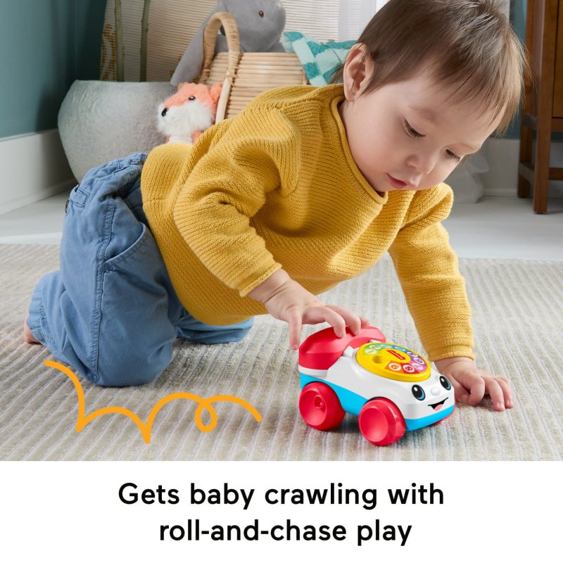Fisher-Price Fisher-Price-Mon Premier Téléphone Animé à Pousser-avec effets sonores