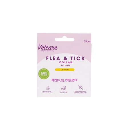 vetcare - Flea & Tick Collar For Cat - Lemon - 35cm