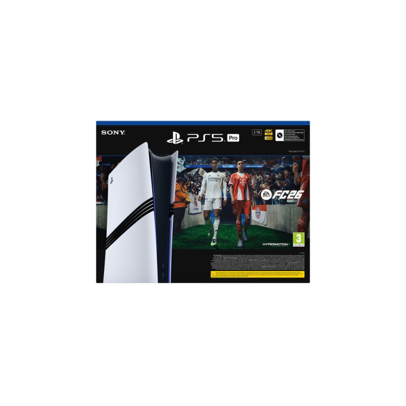 Sony Playstation 5 Pro FC26 Bundle 2 To Wifi Noir, Blanc
