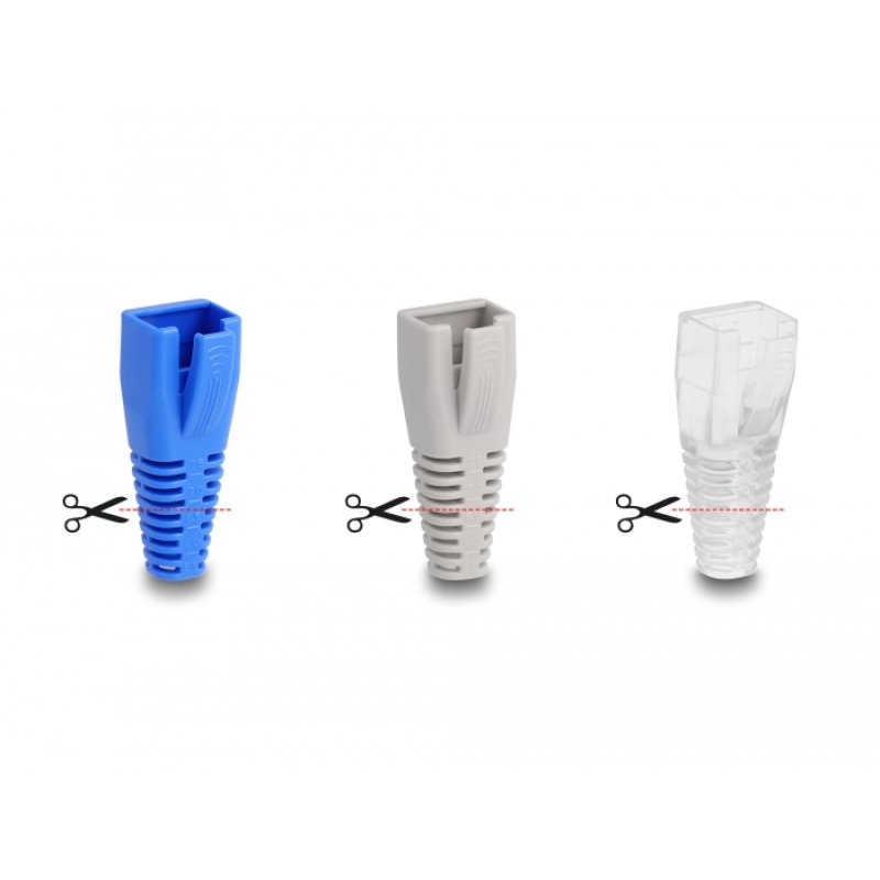 DeLOCK Serre-câble pour RJ45 mâle coupable, jeu de 50 pièces, colorés
