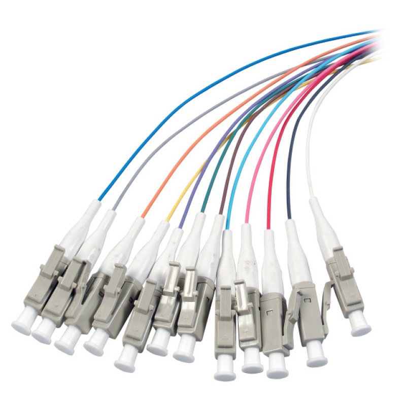EFB Faserpigtail LC OM3 farbiges Set 2m - 12 Stck
