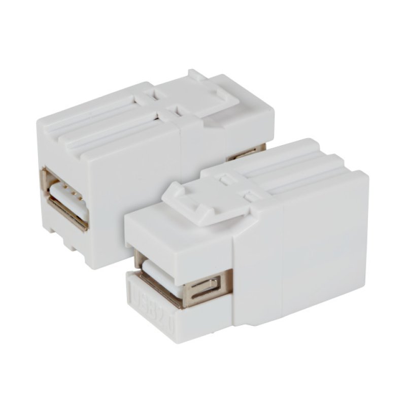 EFB Keystone Einbauadapter USB2.0 A - A, wei