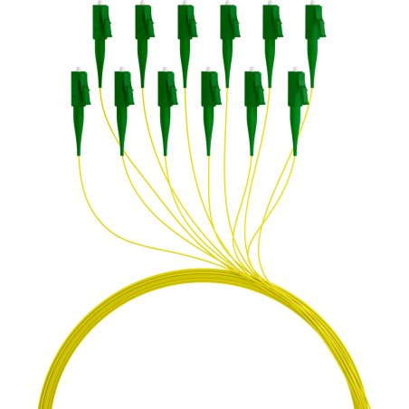 EFB Elektronik FTTH-PIGTAIL-LCA1 câble InfiniBand et à fibres optiques 2 m 6x LC LC/APC Vert, Jaune