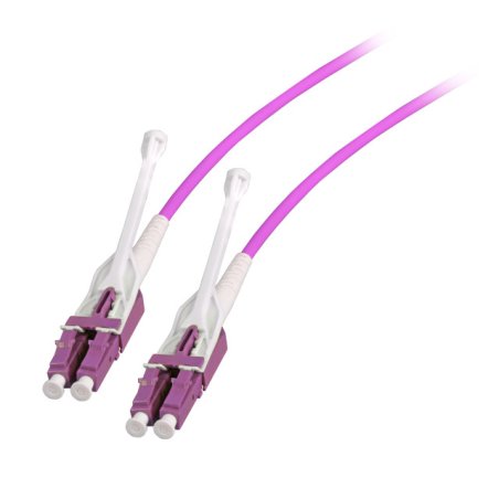 EFB Duplex Patchkabel Push/Pull LC-LC OM4 1m LSZH 3mm erikaviolett