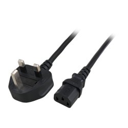 EFB Elektronik EK484.2 power cable Black 2 m BS 1363/A C13 coupler