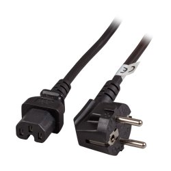 EFB Elektronik EK625.1V2 câble électrique Noir 1 m CEE 7/7 Coupleur C15